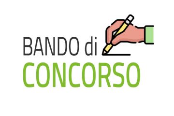 nel riquadero è presente la dicitura BANDO DI CONCORSO ed è raffigurata una mano che tiene una matita